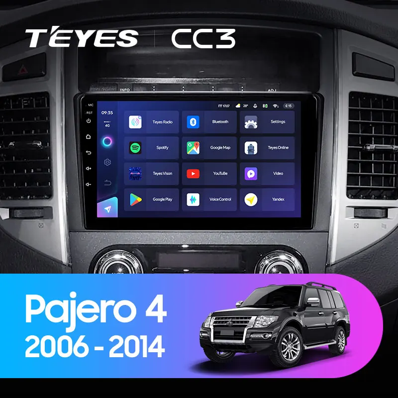 Автомагнитола TEYES CC3 для Mitsubishi Pajero 4 V80 V90 2006-2014 мультимедийный видеоплеер стерео 2 din
