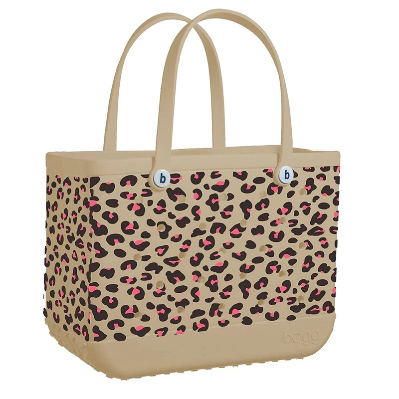 Waterproof EVA Washable Durable cheetah print gifts simply southern bags rubber tote BOGG bag