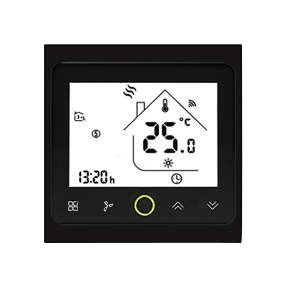 Minco Wifi or Normal 2/4 pipe fan-coil Digital Thermostat LCD Touch Screen Programmable for Havc Systems Temperature Control