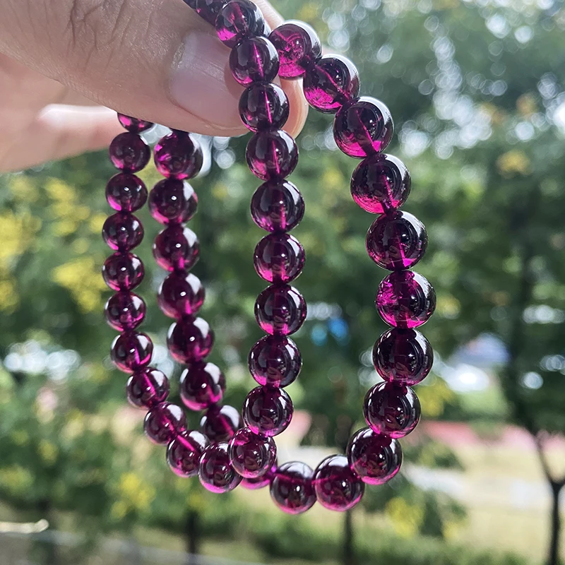 wholesale crystal beads Gemstone bracelet purple Garnet Type crystal bracelet crystal crafts For gift