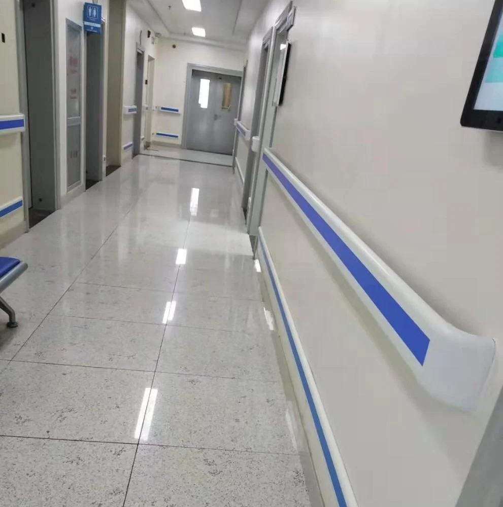 Fire proof plastic hospital pvc medical hospital corridor handrail