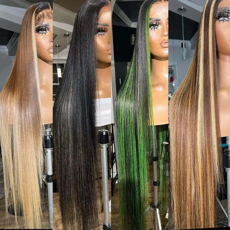 Hot Sale Highlight Color Wholesale Raw Hair Wigs HD Lace Front Wigs Human Hair Vendor,13x4 13x6 HD Lace Frontal Wig Human Hair