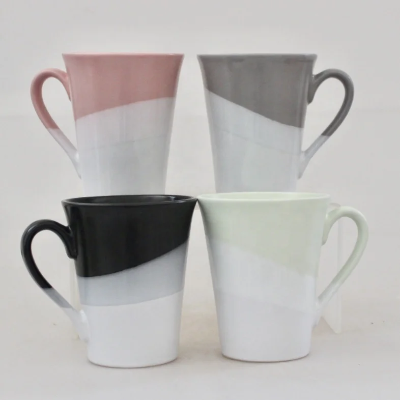 Hot sales custom Half glaze effect Ceramic Mug Stoneware Promotion Custom mug
