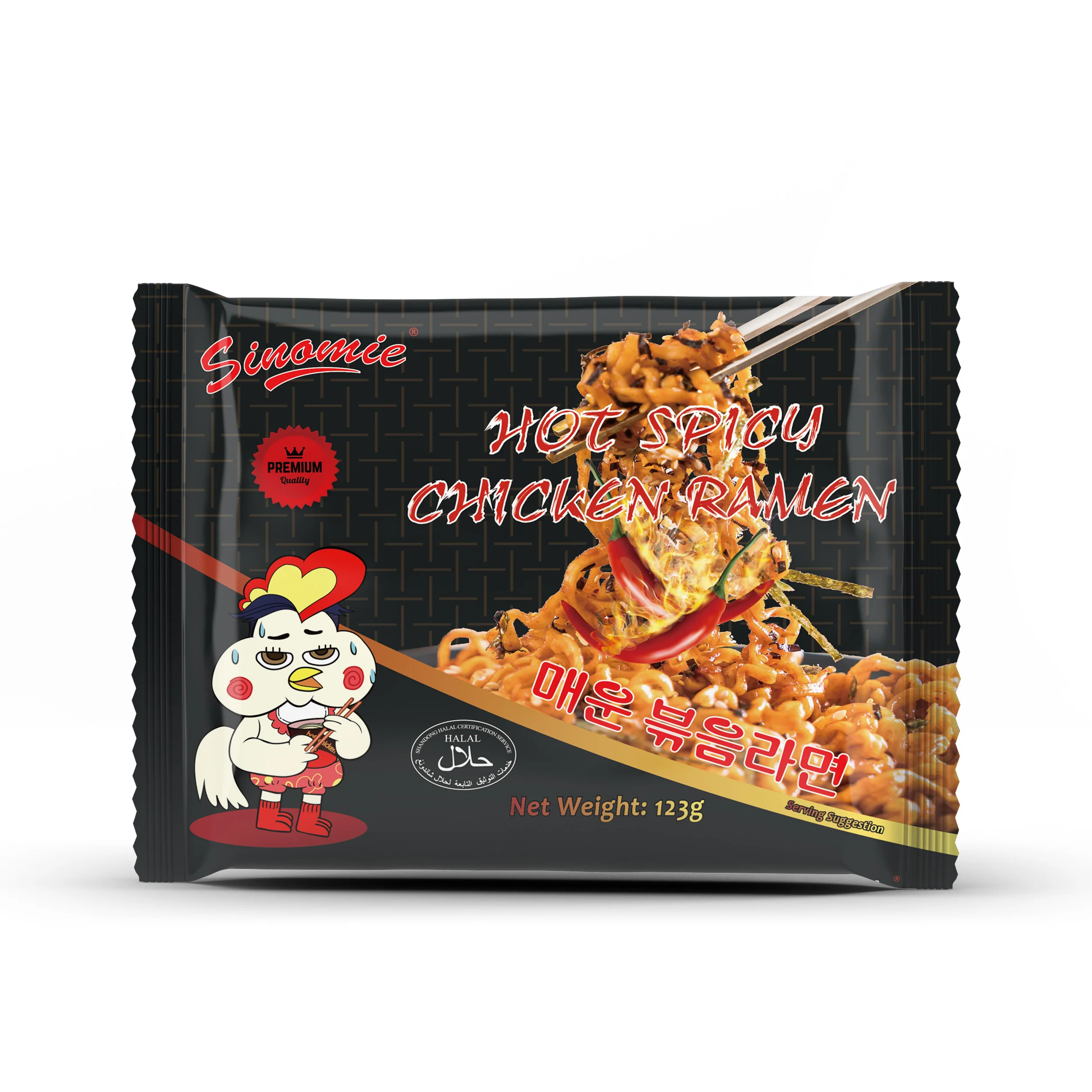 Оптовая продажа китайский бренд SINOMIE моментальный корейский Ramyeon 2x острый Цыпленок рамен булдак лапша быстрого приготовления