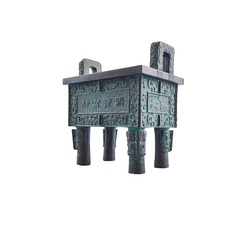 Customize design home Sheng Shui ornaments product Chinese traditional treasure brass gold tripod