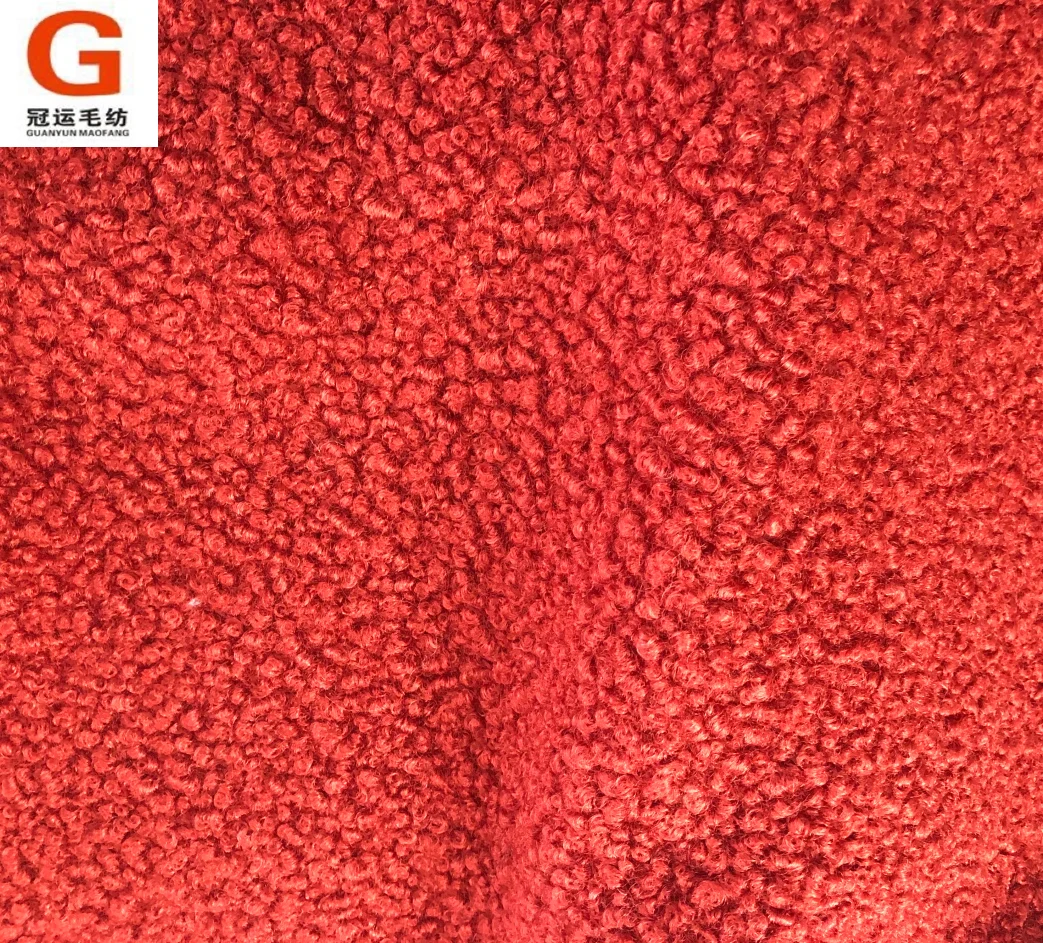 Factory direct supply teddy boucle knit thick fabric winter clothes for women