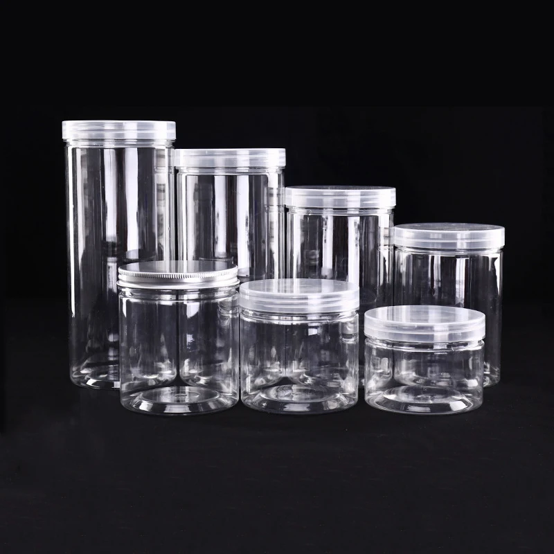 Food Storage Container Transparent Sealed Plastic Container Kitchen Storage Box Dry Fruit Tea Snack Can
