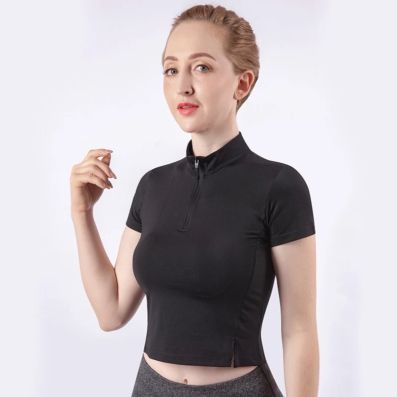 
Lady Sports short sleeve T shirt Stretch Quick dry Woman Sportswear Breathable comfortable GYM running riding Sports T shirt 
