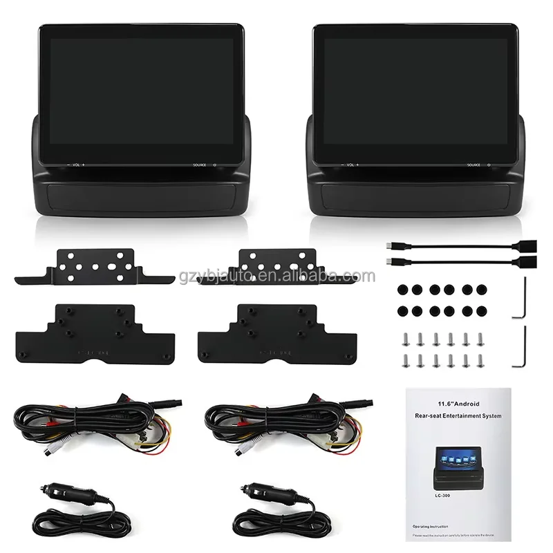 car lcd monitor 11.6 inch car rear seat TV IPS Touch Screen Android Car DVD Player LC200 LC300 2024 screen Headrest Monitor