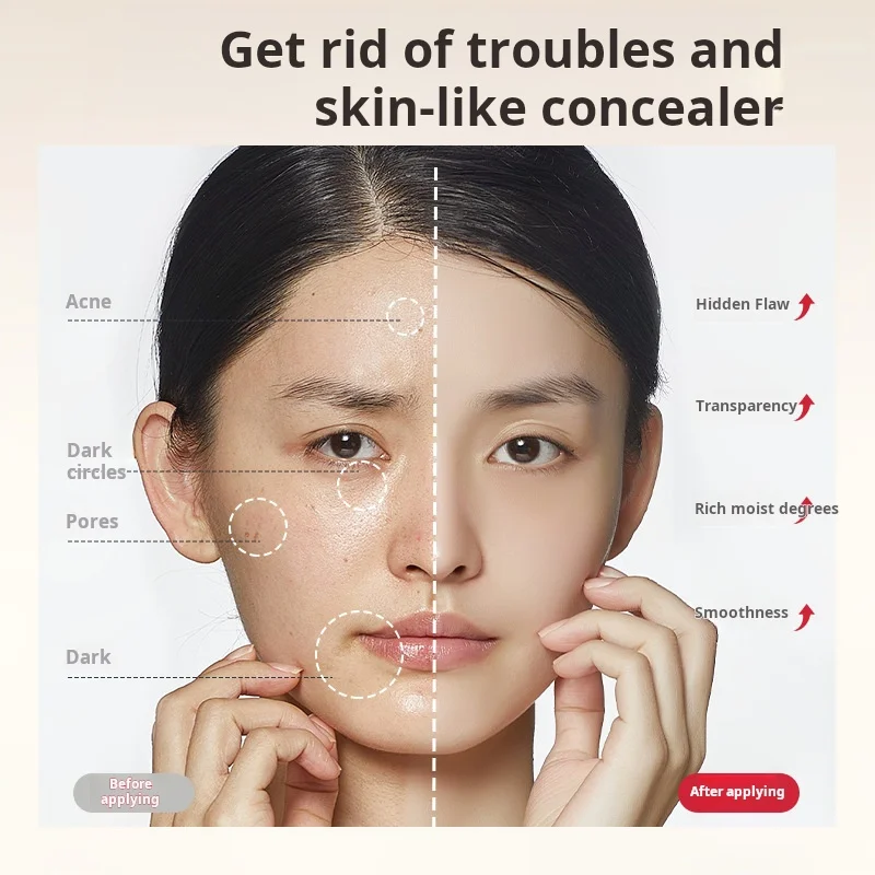 Dr. Haomei Liquid Foundation Large Jar Nude Makeup Concealer with LightLazy Effect Nature-Compliant Makeup
