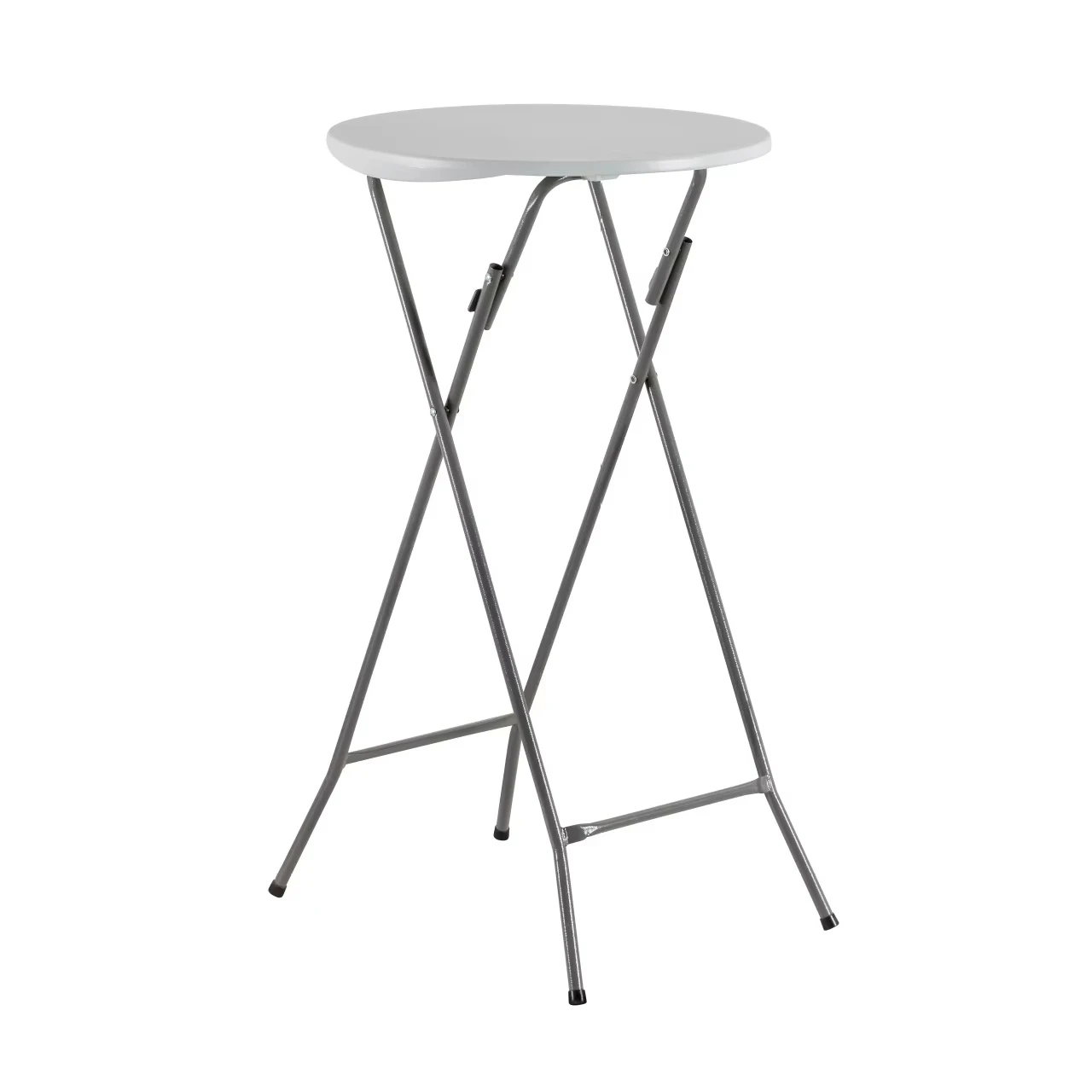 High Quality 80cm High Top Banquet Party Bistro White Plastic Round Bar Folding Cocktail Tables for Sale