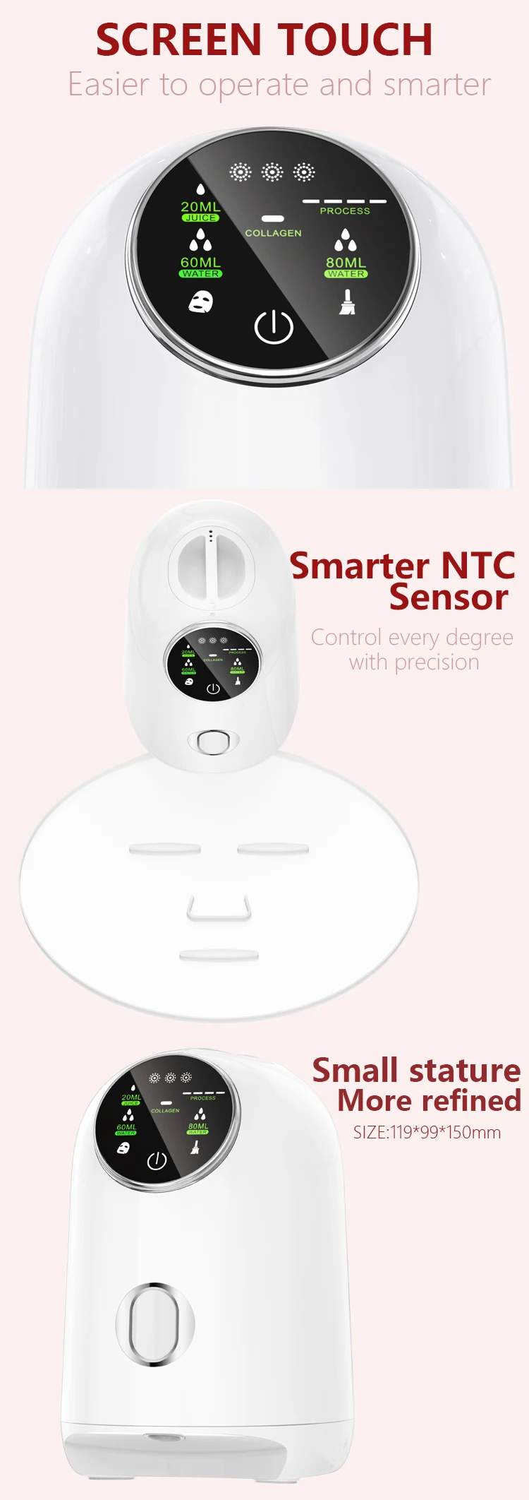 PSB automatic smart diy fruit and vegetable facial face mask maker making machine