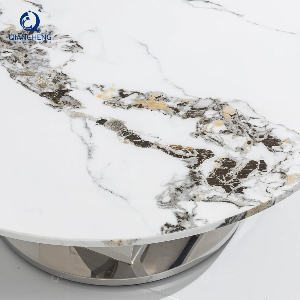 Modern white marble coffee tables for the living room wholesale coffee table modern style Supplier guangdong importar