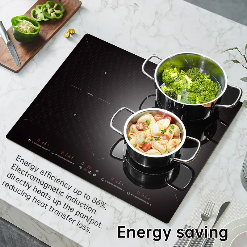 Kitchen Smart 7000W Built-in Electric Cooktop Stove 4 Plate Glass Electric Four Burners Induction Cooker