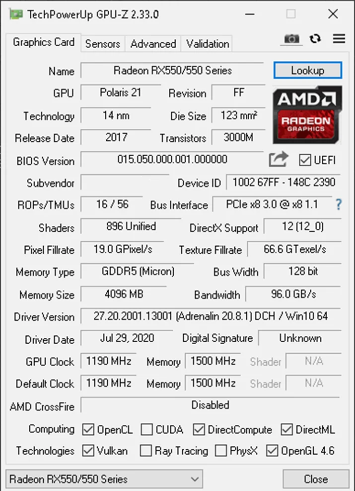PCWINMAX Wholesale RX 550 560 5700XT 580 2GB 4GB 8GB Gaming GPU Video Card for Computer PC