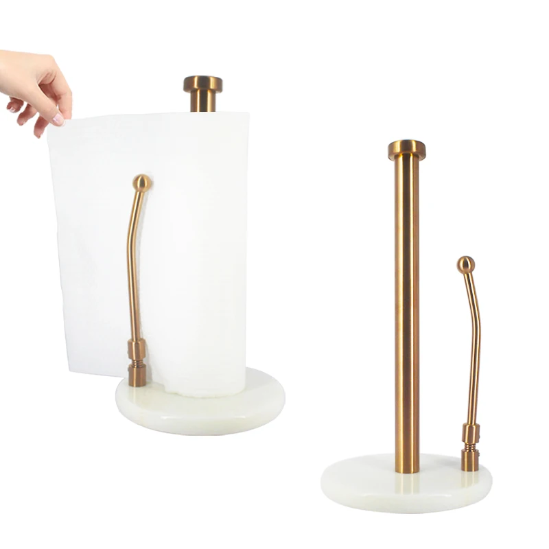 new arrived toilet paper roll holder paper towel holder kitchen modern paper towel dispenser with marble base