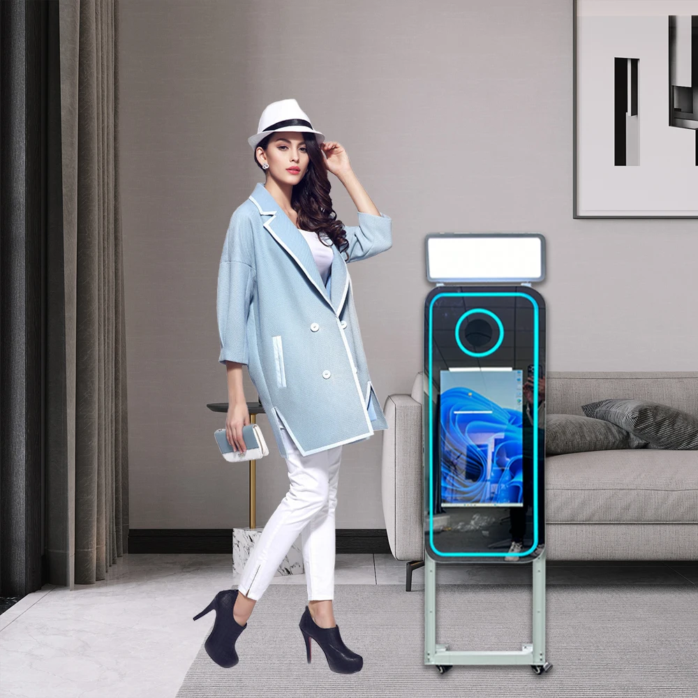 Wholesale Fotomaton Selfie Photobooth Machine Magic Photomaton Party Photo Mirror Booth For Sale