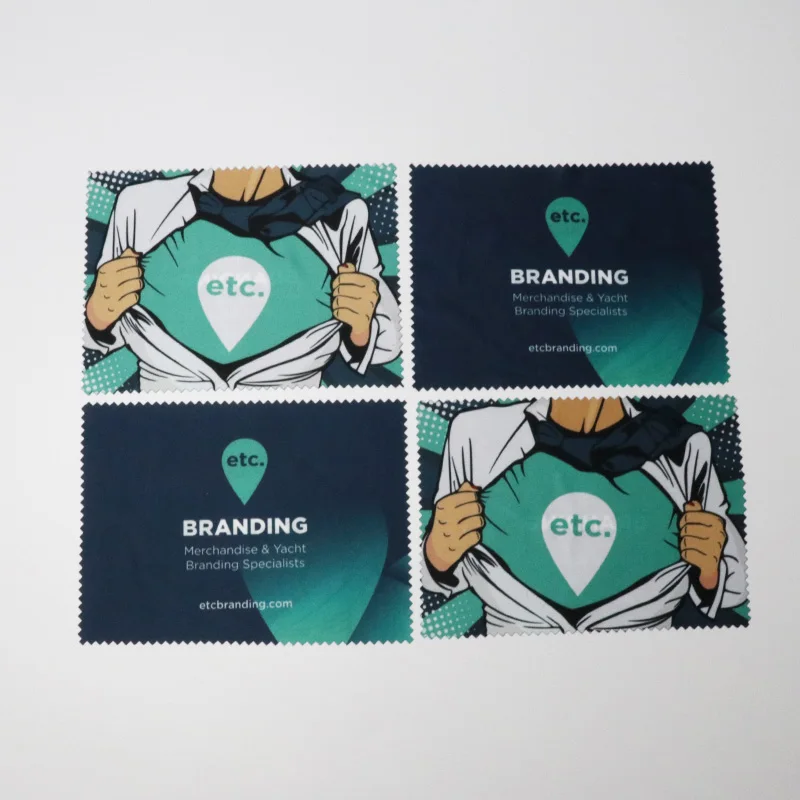 High Quality Senior Microfiber Glasses Wiping Silk screen print pad cleaning cloth with logo 100%polyester glasses cleaner