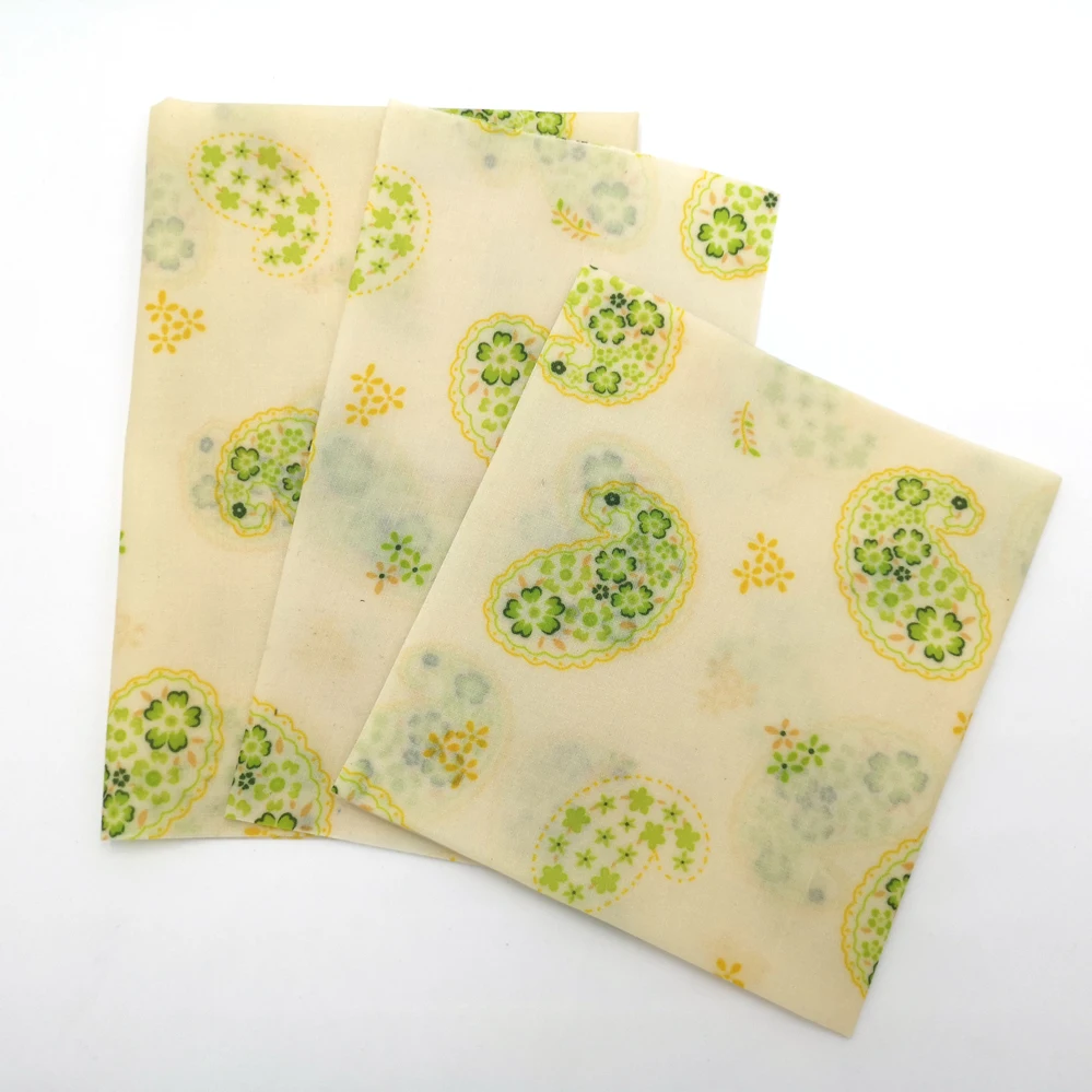 Reusable ECO friendly food wrapper Customizable Food Storage Beeswax Wrap for food storage preservation