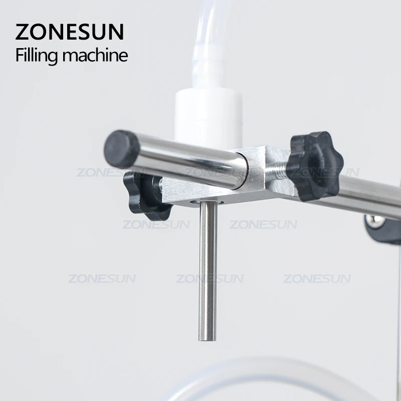 ZONESUN Magnetic Pump Beverage Perfume Water Juice Pigment Essential Oil Ink Liquid Watercolor Round Bottle Filling Machine