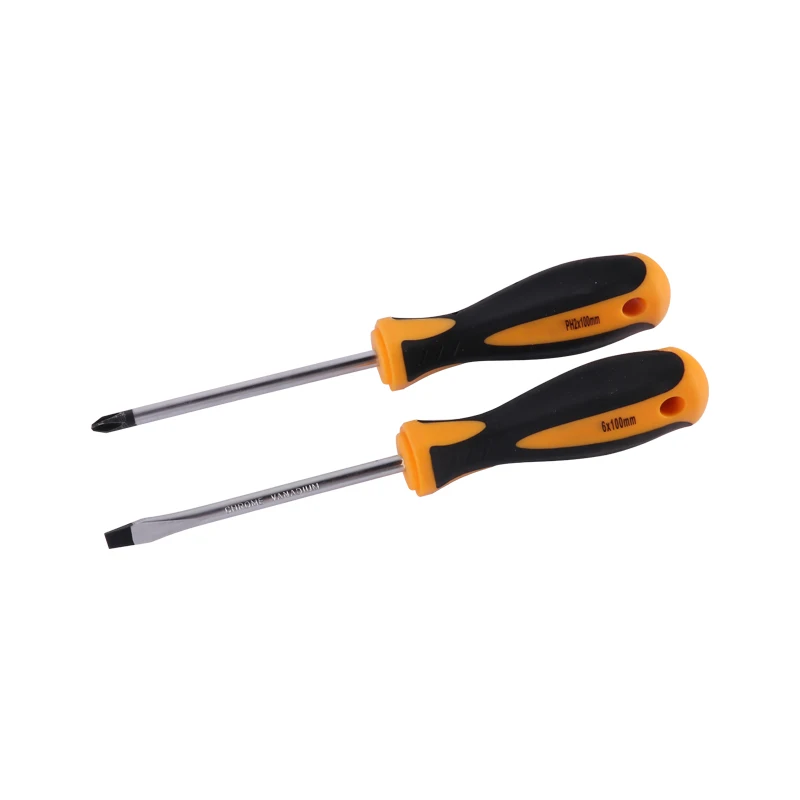 Ronix HT2757 high quality Hand Tools CRV satin finished magnetic Tip Screw Driver kit Philip Hammering 2PCS screwdriver set