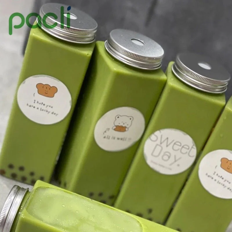 Wholesale Bottle Milk Tea Bottles Fruit Juice Milk Tea Pet Plastic Taiwan Takeaway Milk Tea 500ML Food Screen Printing Screw Cap