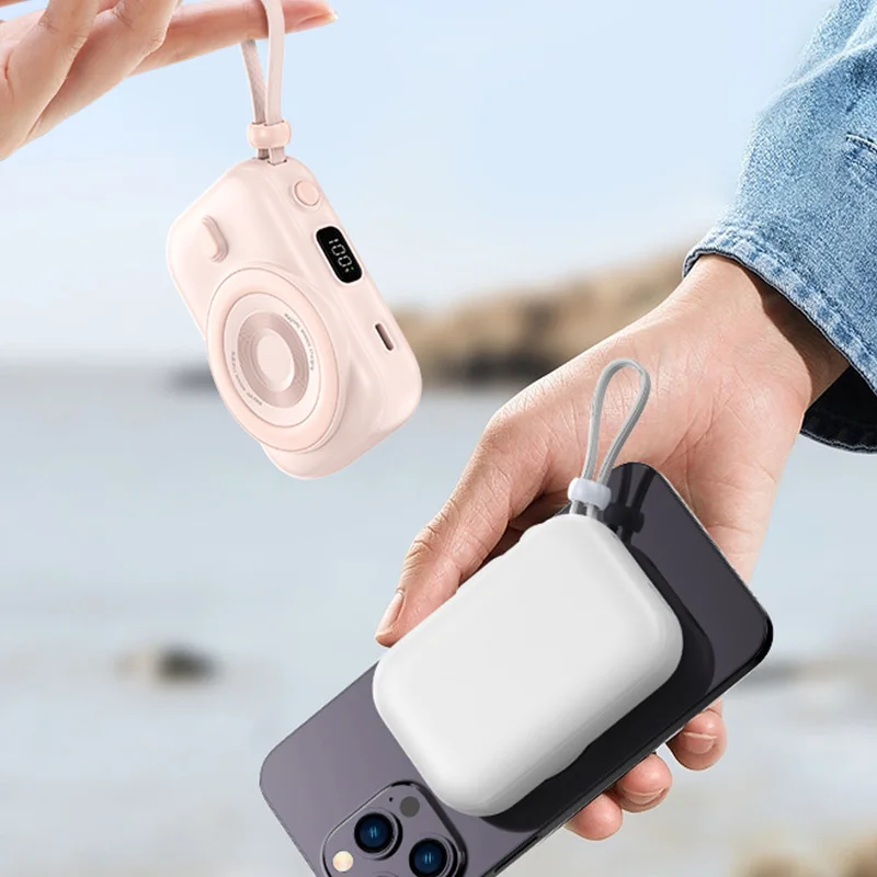 2024 New Shared Powerbank with Charging Stand Fast Charging Mini Slim Power Bank Portable 10000mAh Wireless Magnetic Powerbanks