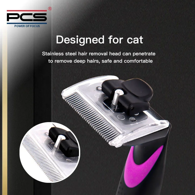 Pet Dog Brush Comb Stainless Steel Fur Cleaning Hair Remover Brush Grooming Safety Tool dog brush for shedding