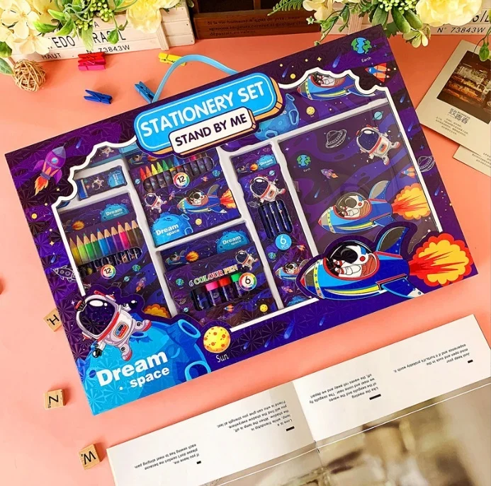 Good quality stationery set  carton styles kids stationery Wholesale Creative cartoon back to school stationery set