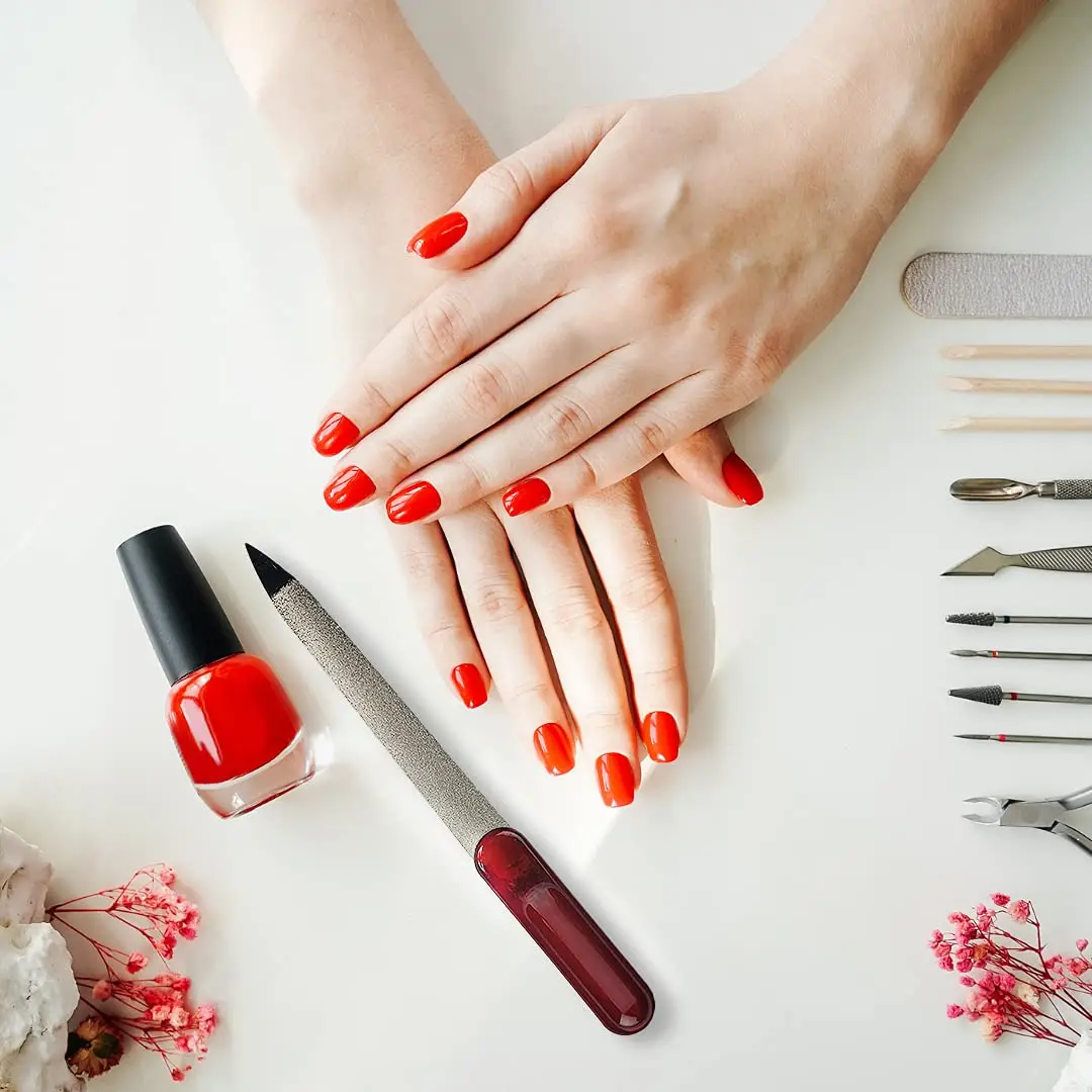 Double Sided Nail File Stainless Steel Manicure Pedicure Tools Files Metal Nail File