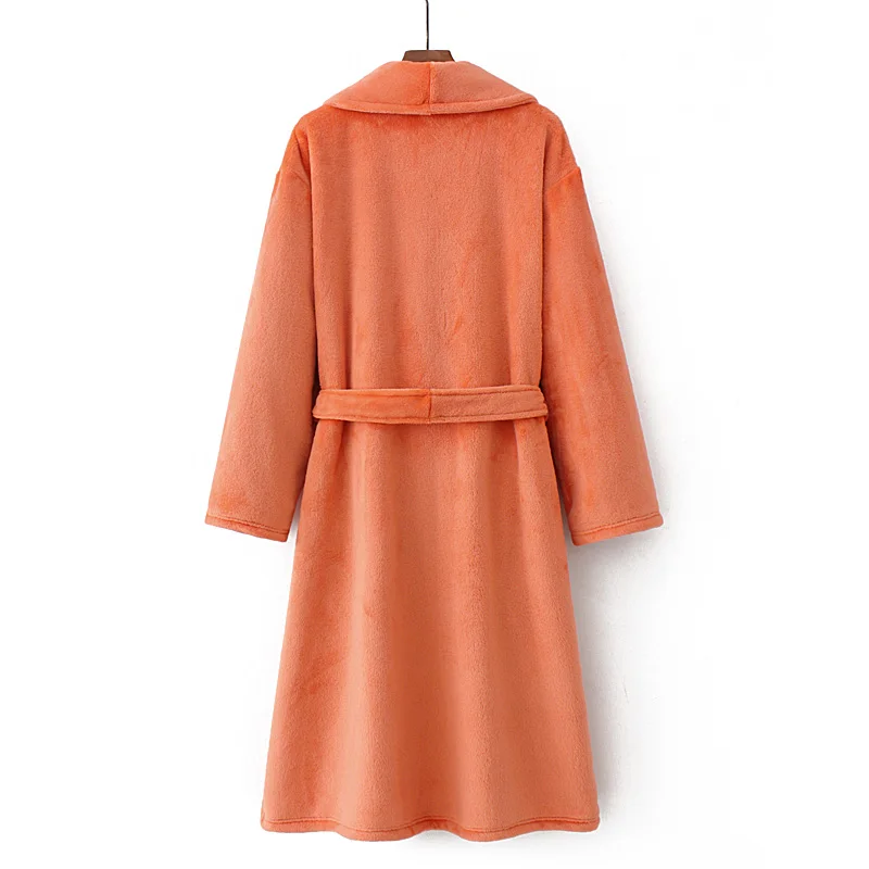 Thickened Woven Flannel Pajamas Animal-Patterned Coral Fleece Bathrobes Soft Warm Home Clothes Middle-Aged Elderly Autumn Winter