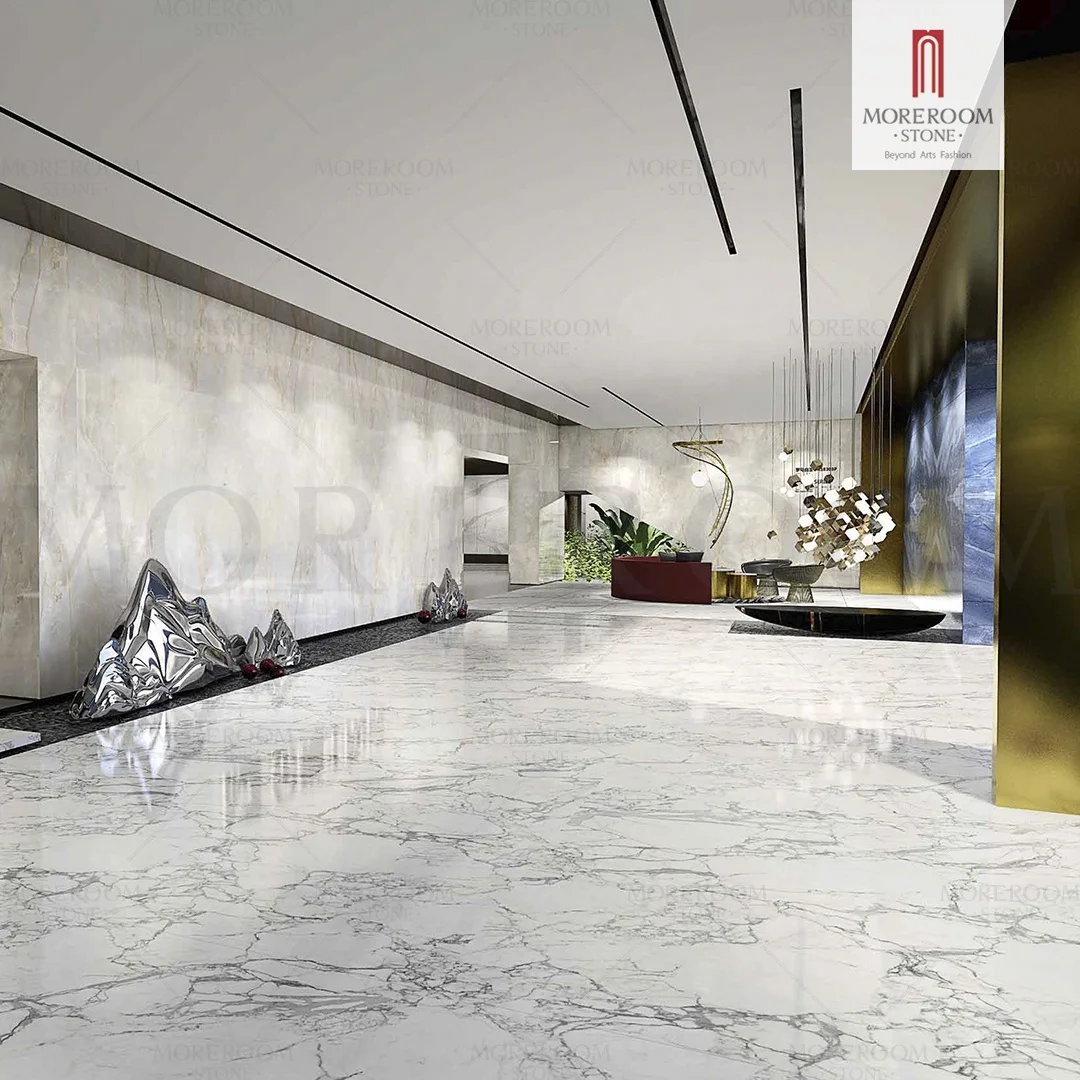 Statuario 1200*2600mm Porcelain Polish Glazed Slab Tile For Living Room Bathroom Hotel Project