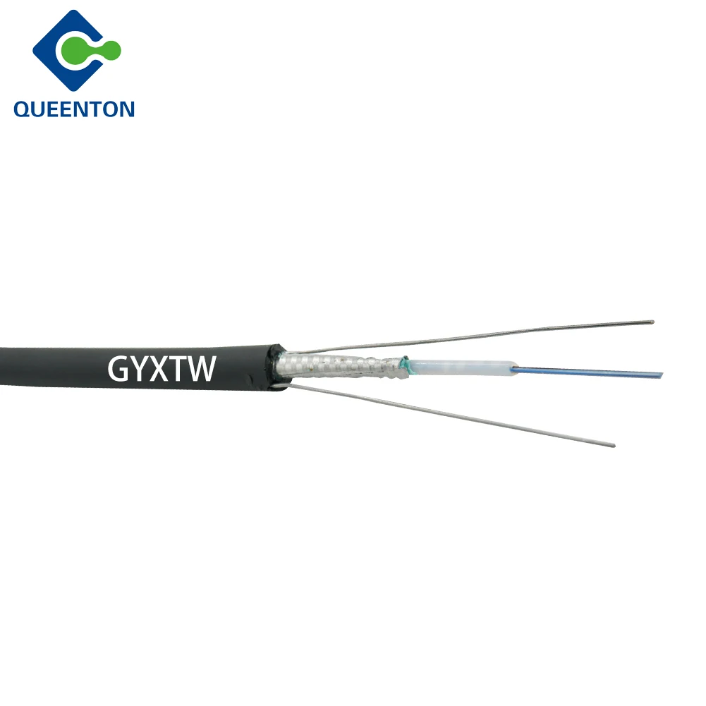 GYXTW single mode G652D central loose tube armored fiber optic cable for aerial or duct application