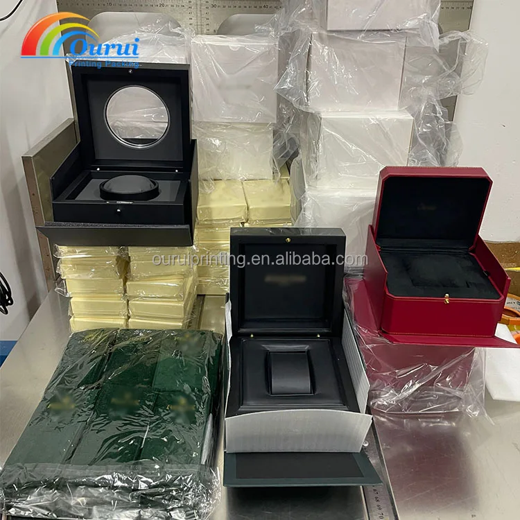 Global famous design Top Version leading Original Wooden Luxury Brand Package Set Jewelry Gift Watch Box with accessories