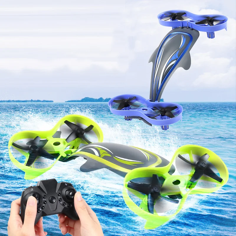 2023 New LH-X70 Mini Remote Control Stunt Drone Toys Land Water Air Amphibious RC Quadcopter for Kids