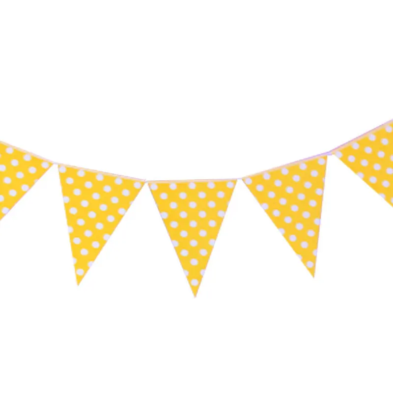 New party bunting banner supplies decorative baby shower banner color pennant festive atmosphere dot small bunting party hanging