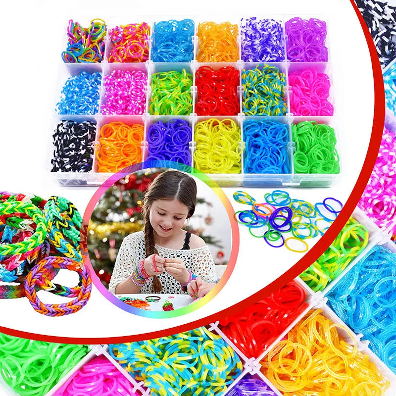 Hot selling Bracelet Making Kit Rubber Bands Refill Loom Set Friendship Bracelet Girls Creativity Birthday Gift Kits