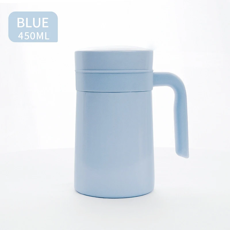 IMOGY Large Capacity Double-Wall Insulated Vacuum Stainless Steel Teapot Handle Office Smart Coffee Pot Travel Perfect Gift Mugs