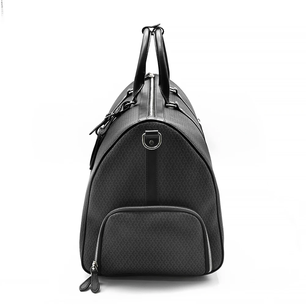 High End Vegan Leather Bag Printing Pattern Travel Bag Durable Duffel Bag with Long Shoulder Strap