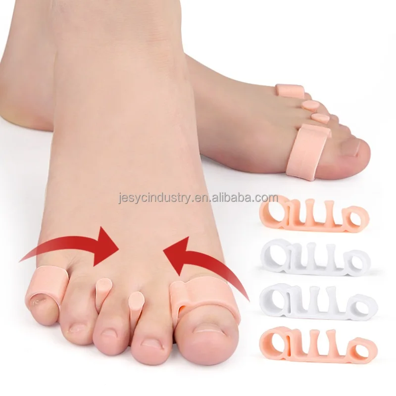 Foot Care Hallux Valgus Overlapped Toes Spacer Bunion Protector Toe Separator Silicone Gel Valgus Toe Ring Sleeve Corrector