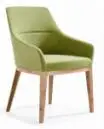General Modern Green Office Armchair  Ergonomic Chair With Steel Base
