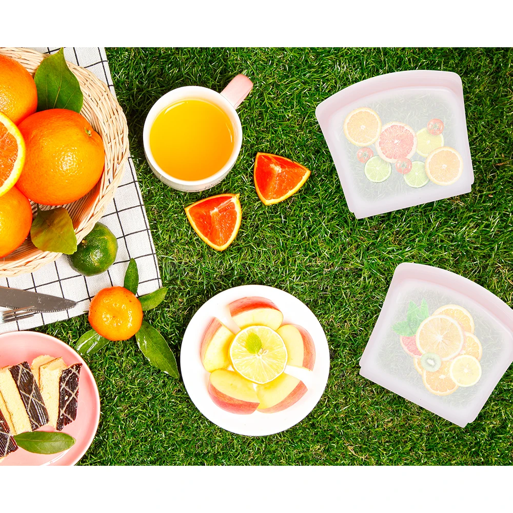 
Wholesale LFGB Approval Silicone food Bag Reusable Silicone Sandwich Bag 