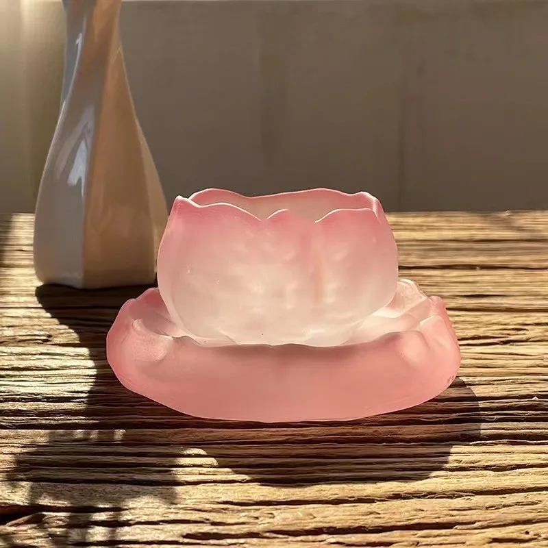 High appearance level God tea cup manual glass crystal glass sample tea cup gift Kung Fu tea set master cup