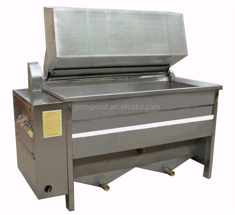 Automatic commercial potato chips fryer machine semi auto small sweet potatoes chip gas batch frying equipment price for sale