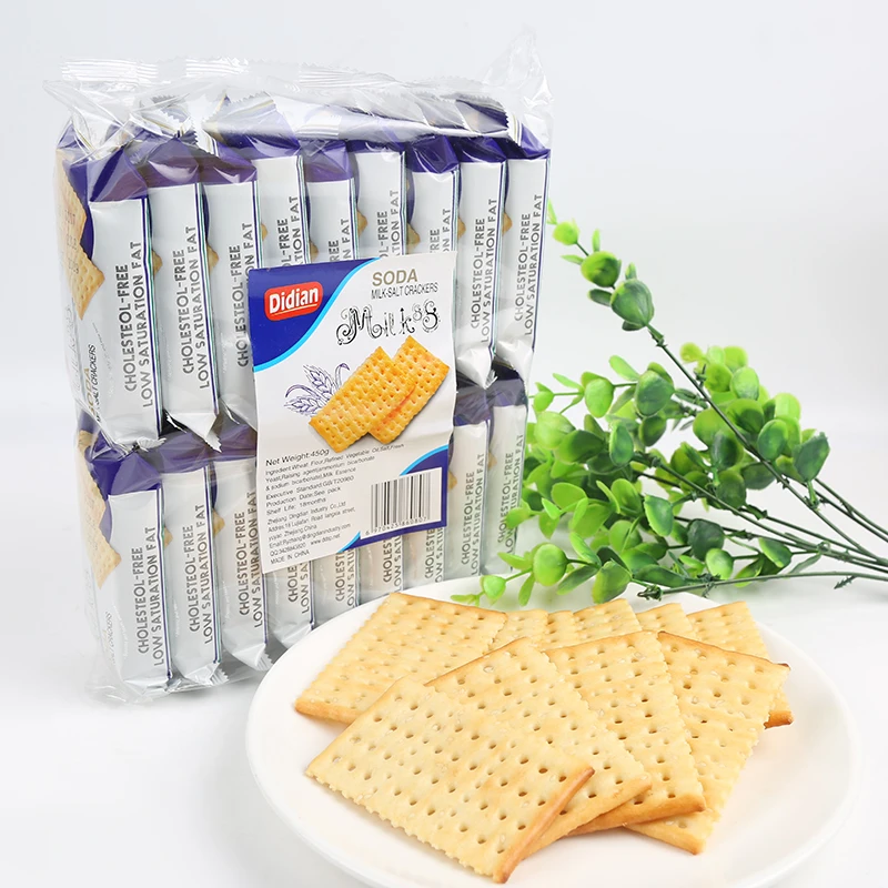 hot selling new package delicious sugar free biscuit milk salt soda cracker