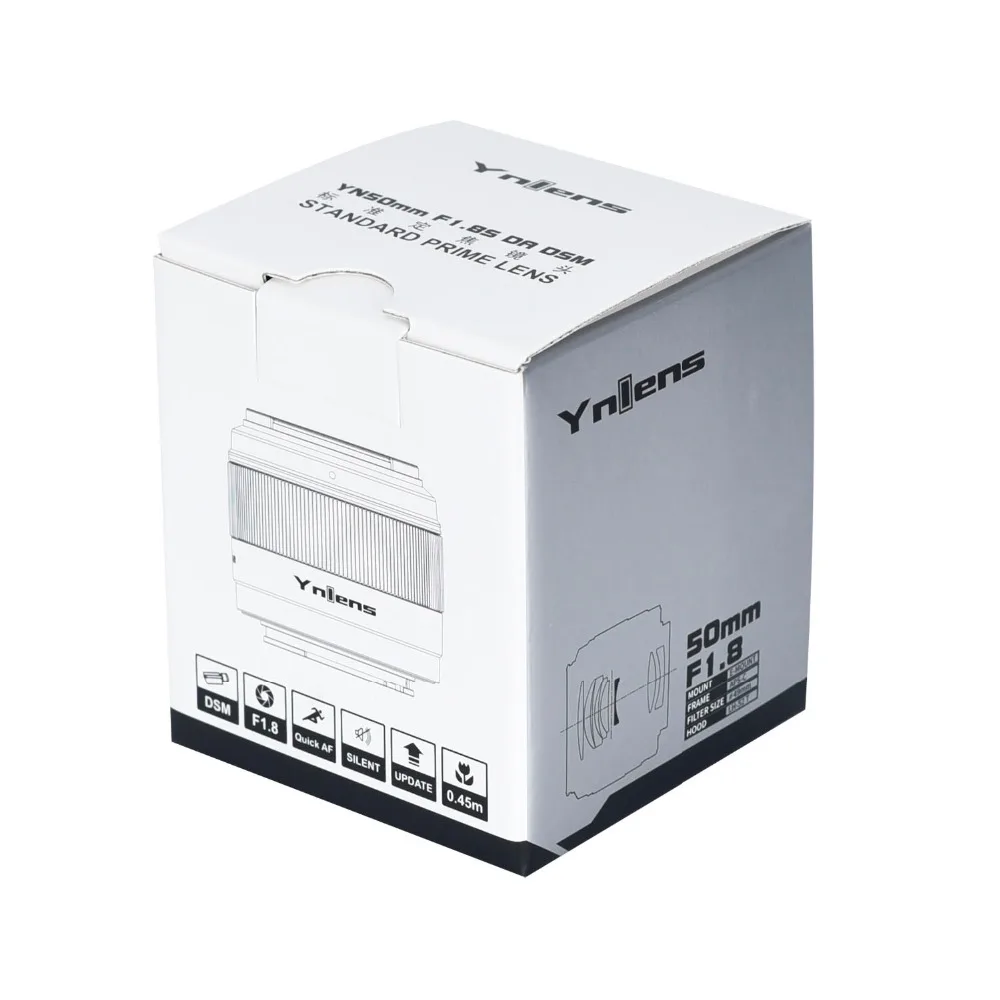 Best Yongnuo YN50mm F1.8S DA DSM Camera Lens 50 mm F1.8 for Sony E-mount For SONY A6300 A6400 A6500 NEX7 Focus camera USB type