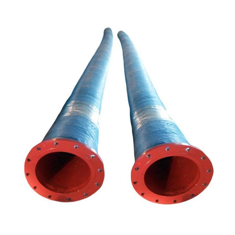 Wear Resistance Flexible Large Diameter Water Suction And Discharge Rubber Hose With Flange