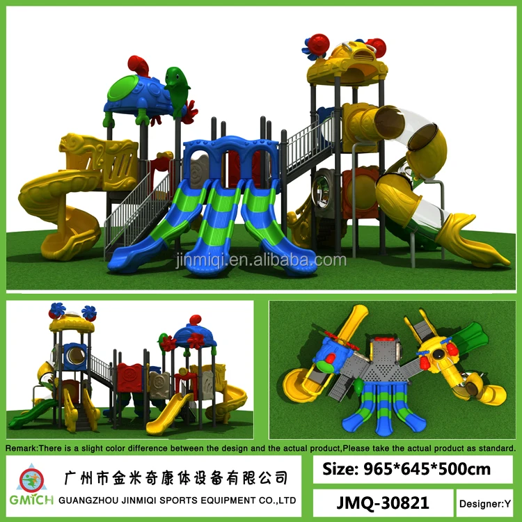 Big set kids outdoor play equipment children outdoor playground slides for sale