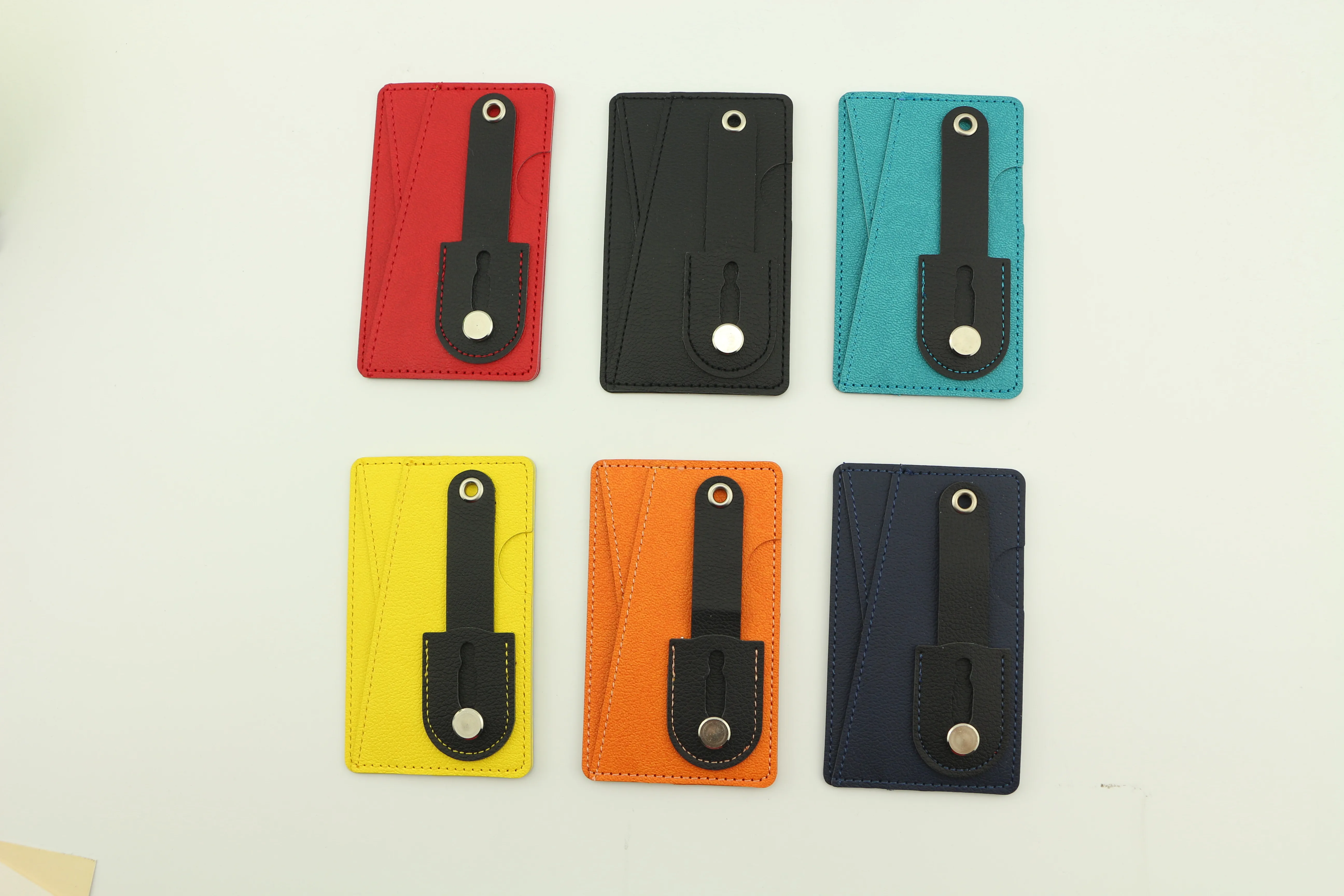 Чехол-Кошелек для кредитных карт кожаный Тонкий минималистичный держатель мобильного телефона клейкий сотового