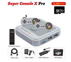 Супер приставка X Pro ТВ Видео игровая консоль WIFI HD выход для PSP/N64/DC/PS1 256G 50000 + Ретро игры плеер Android TV Box